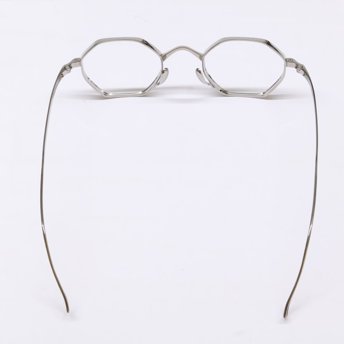 KameManNen KMN152 TS Octagon Silver Titanium Glasses Size 44X23-145