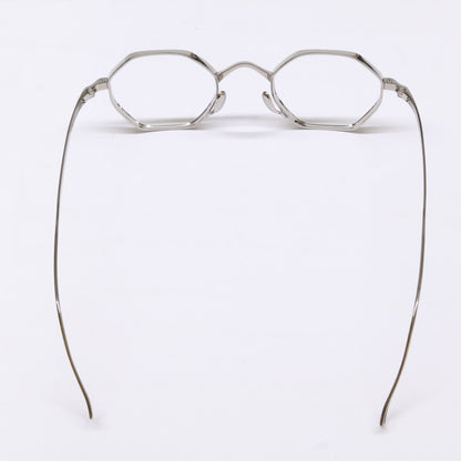 KameManNen KMN152 TS Octagon Silver Titanium Glasses Size 44X23-145
