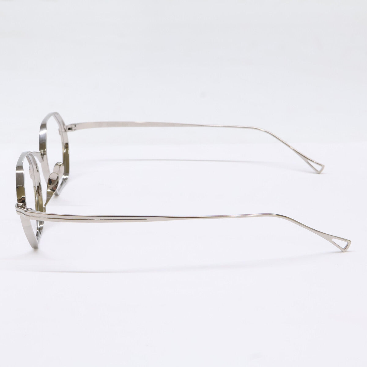 KameManNen KMN152 TS Octagon Silver Titanium Glasses Size 44X23-145