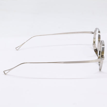 KameManNen KMN152 TS Octagon Silver Titanium Glasses Size 44X23-145