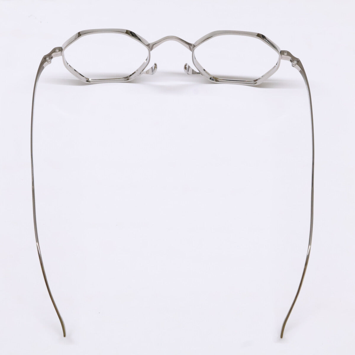 KameManNen KMN152 TS Octagon Silver Titanium Glasses Size 44X23-145