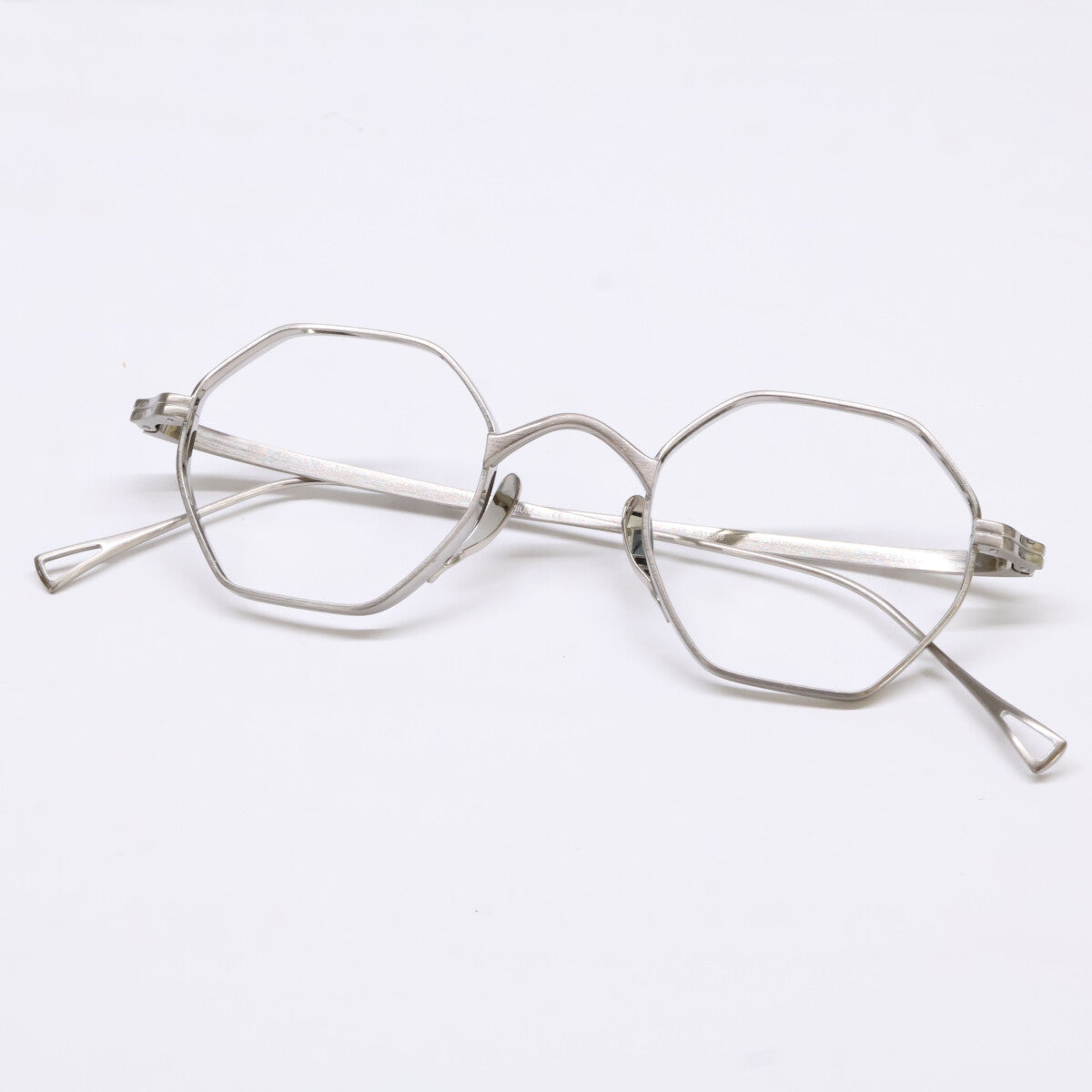 KameManNen KMN152 Octagon Eyeglasses Silver Size 44X23-145