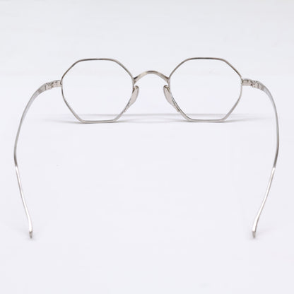 KameManNen KMN152 Octagon Eyeglasses Silver Size 44X23-145