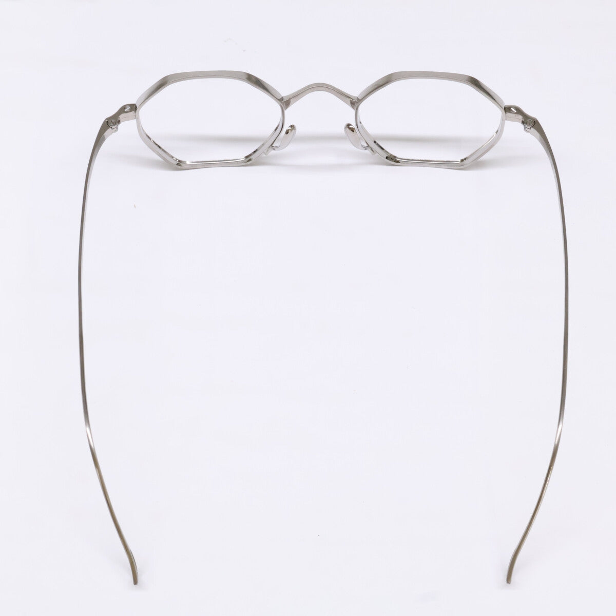 KameManNen KMN152 Octagon Eyeglasses Silver Size 44X23-145
