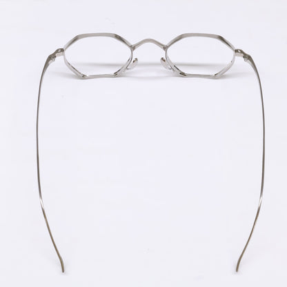 KameManNen KMN152 Octagon Eyeglasses Silver Size 44X23-145
