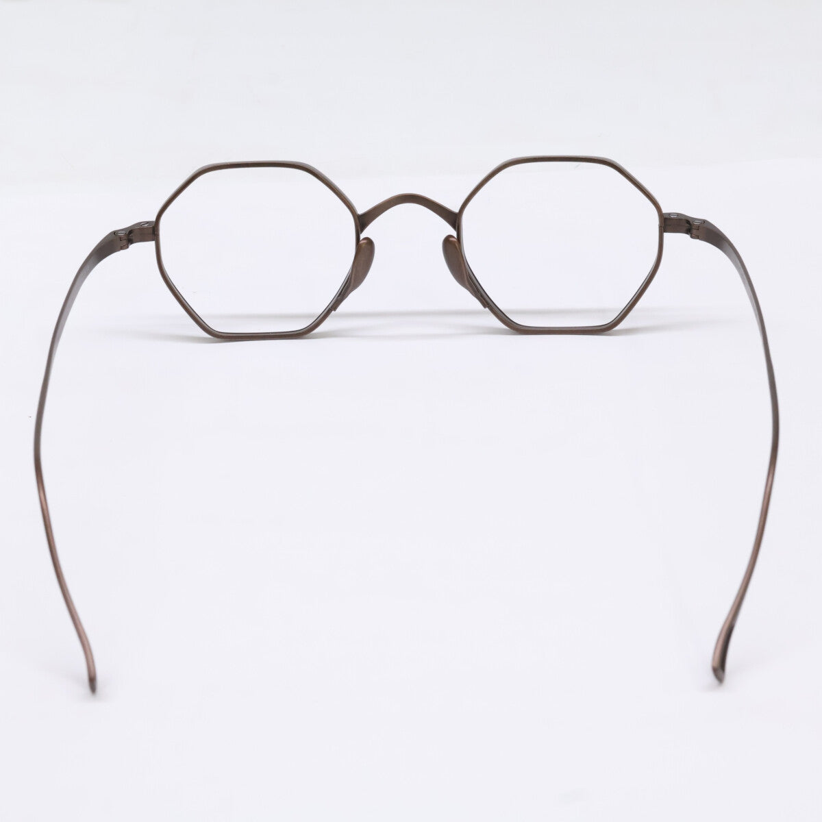 KameManNen KMN152 Octagon Eyeglasses Brown Size 44X23-145