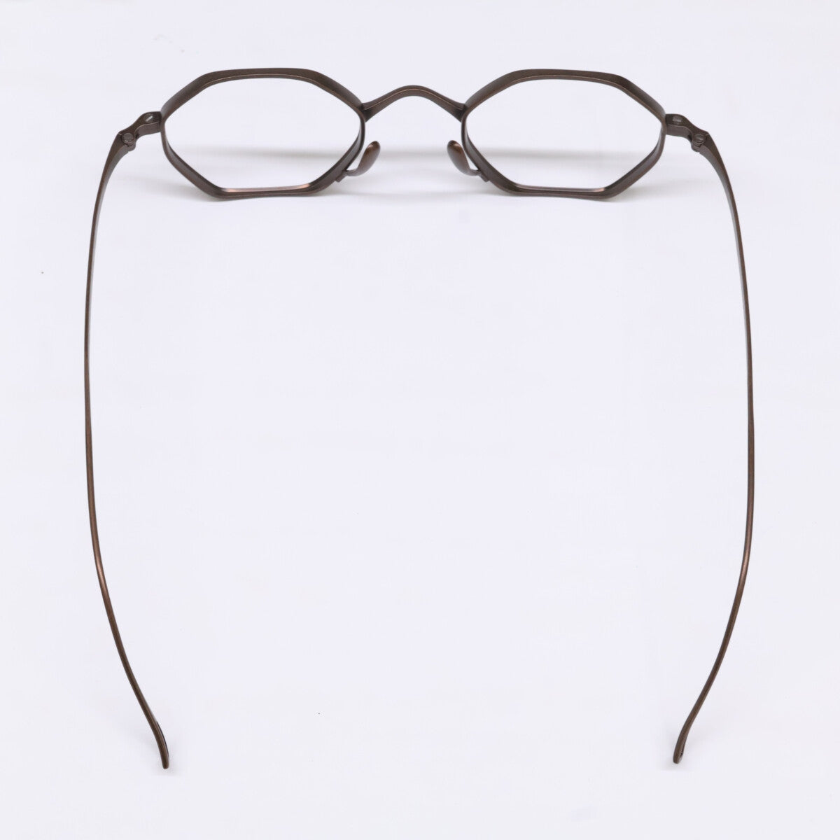 KameManNen KMN152 Octagon Eyeglasses Brown Size 44X23-145