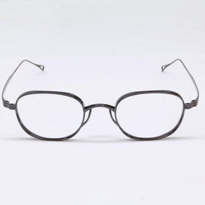 KameManNen KMN114 Square Eyeglasses Brown Size 48X22-145