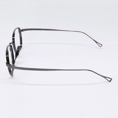 KameManNen KMN114 Square Eyeglasses Brown Size 48X22-145