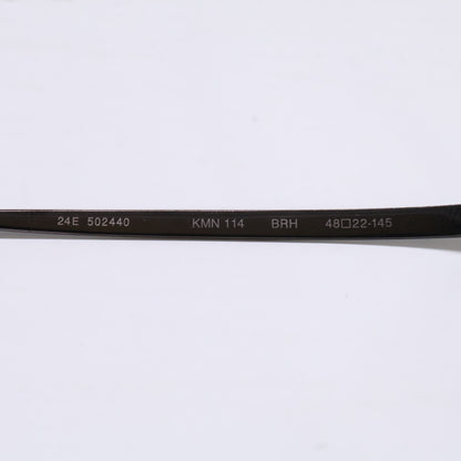 KameManNen KMN114 Square Eyeglasses Brown Size 48X22-145