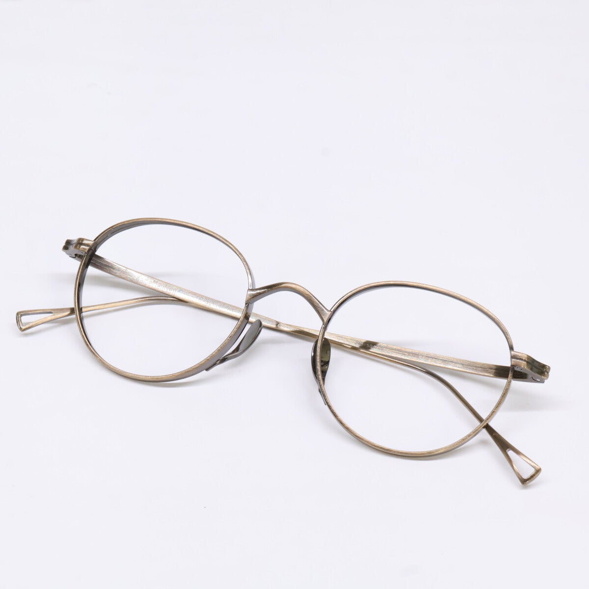 KameManNen KMN113 Boston Antique Gold Glasses Size 48X21-145