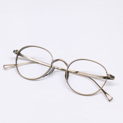 KameManNen KMN113 Boston Antique Gold Glasses Size 48X21-145