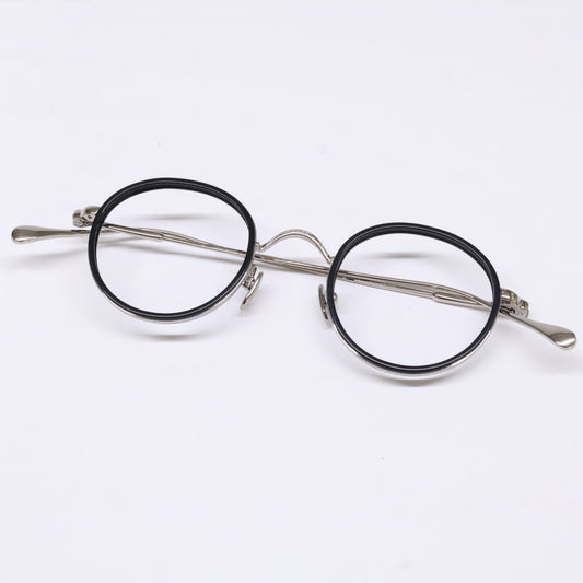 KameManNen KMN139 Eyeglasses Black/Silver Size 43X24-143