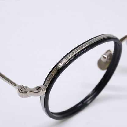 KameManNen KMN139 Eyeglasses Black/Silver Size 43X24-143