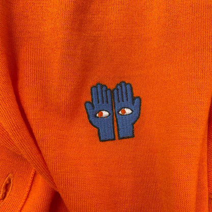 DSQUARED2 S75HA1148 Oversized Patch Cardigan Orange Size XS