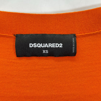 DSQUARED2 S75HA1148 Oversized Patch Cardigan Orange Size XS