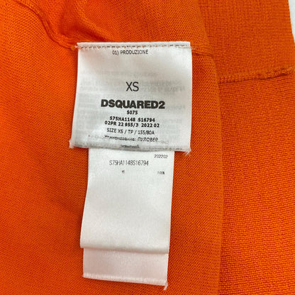 DSQUARED2 S75HA1148 Oversized Patch Cardigan Orange Size XS