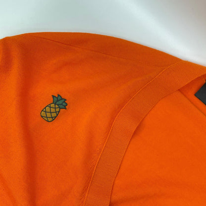DSQUARED2 S75HA1148 Oversized Patch Cardigan Orange Size XS