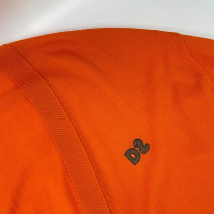 DSQUARED2 S75HA1148 Oversized Patch Cardigan Orange Size XS