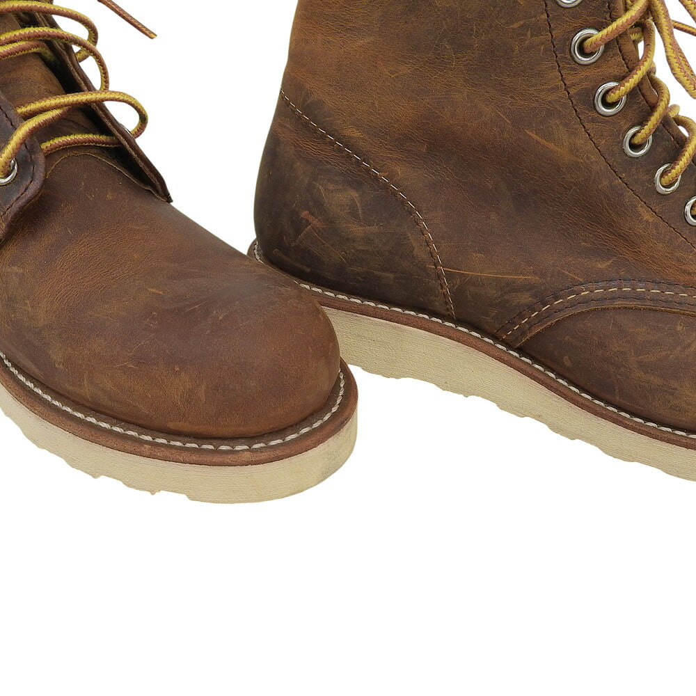 Red Wing 9111 6-inch Classic Round Boots Brown Size 6.5D(US)