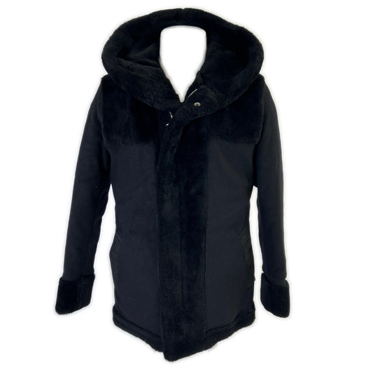MRC MRC146-LAB049 Mouton Wrap Hooded Coat Size IV