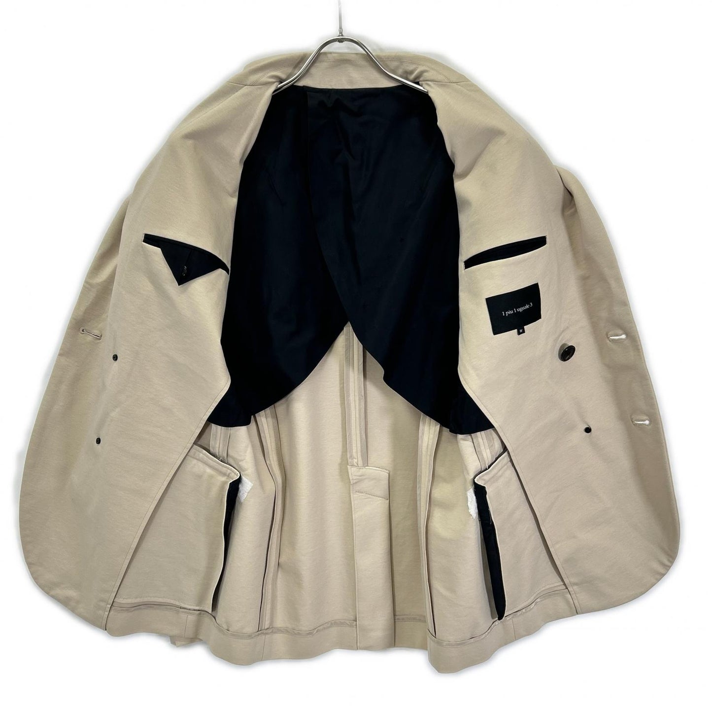 1piu1uguale3 COMFY Double Breasted Blazer Beige Size IV