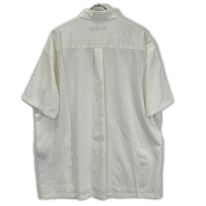 1piu1uguale3 Oversized Back Rubber Logo Shirt Ivory Size VI