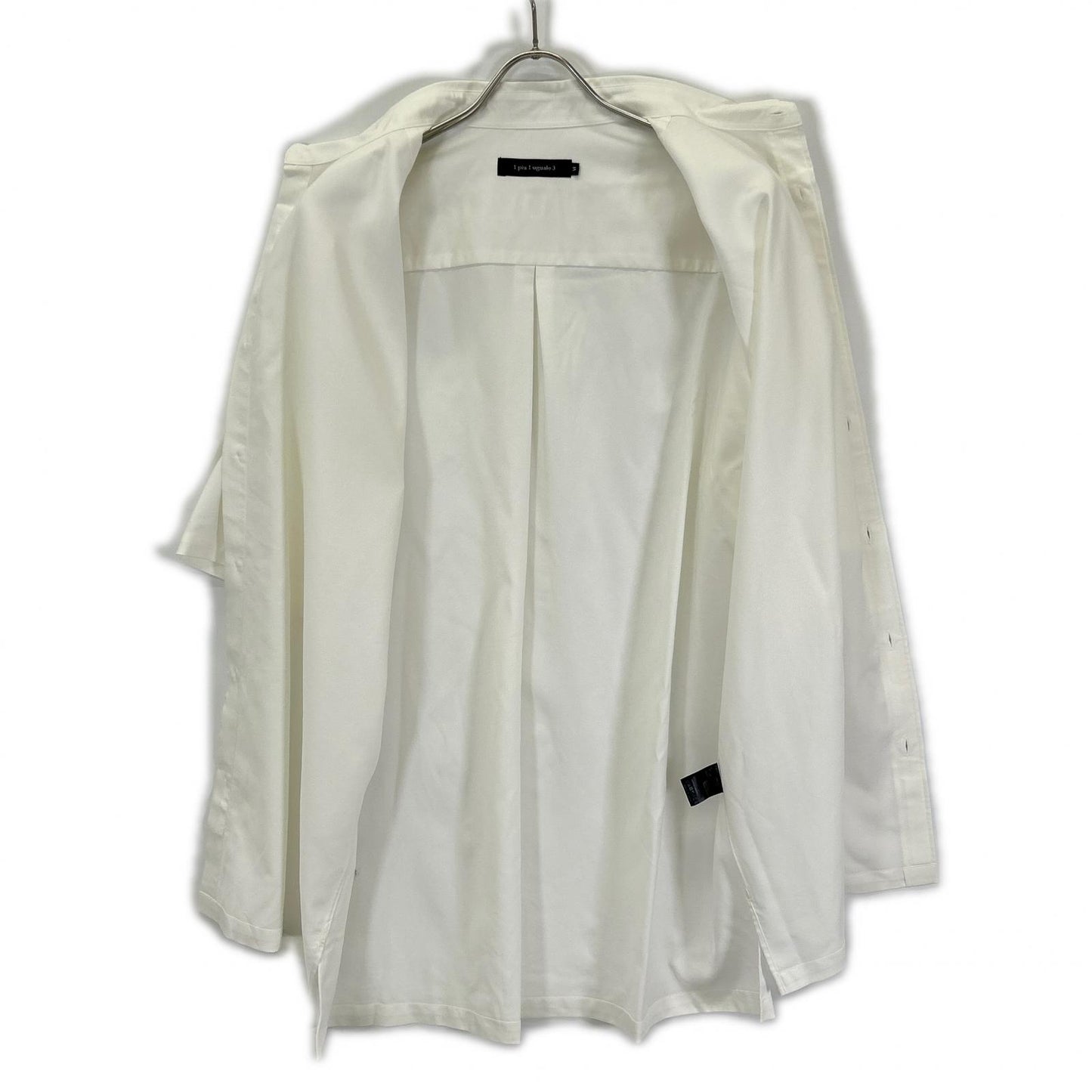 1piu1uguale3 Oversized Back Rubber Logo Shirt Ivory Size VI