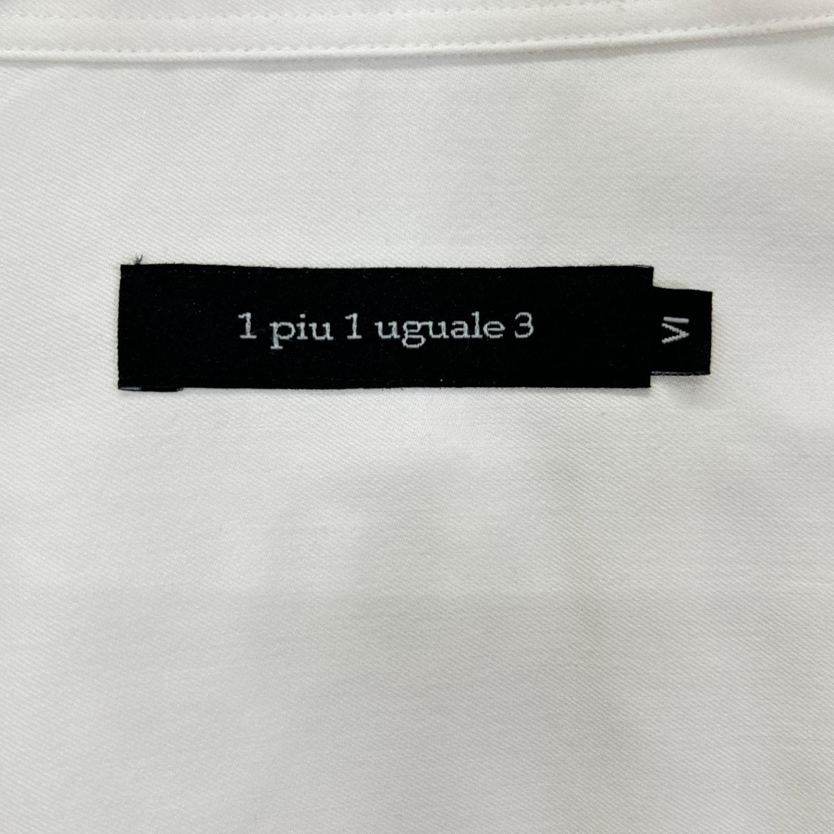 1piu1uguale3 Oversized Back Rubber Logo Shirt Ivory Size VI