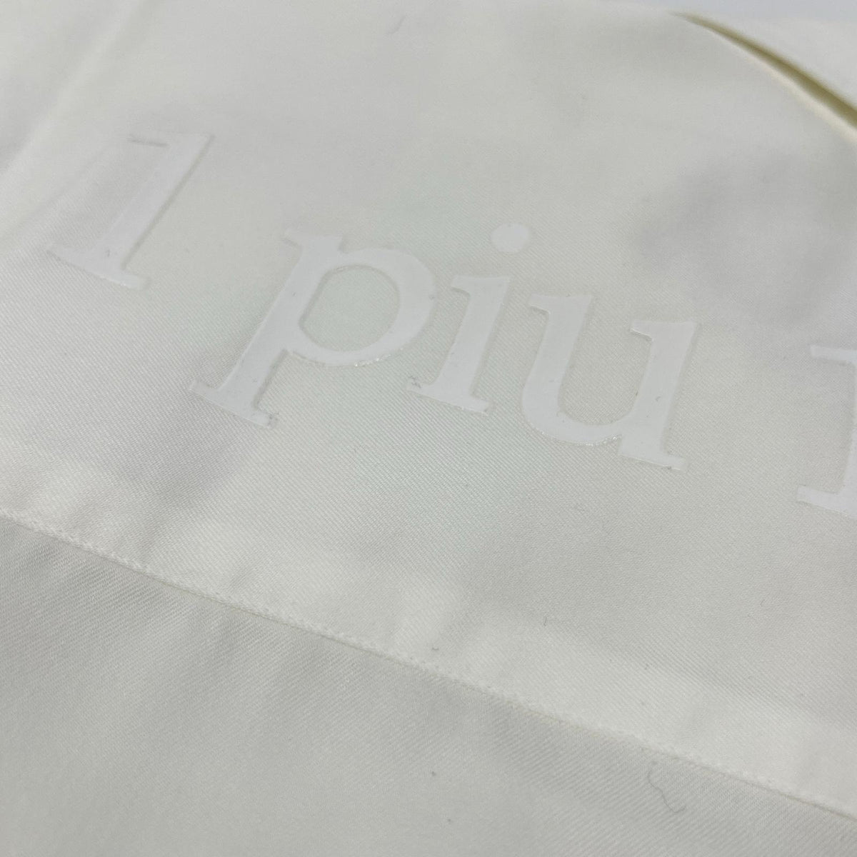 1piu1uguale3 Oversized Back Rubber Logo Shirt Ivory Size VI