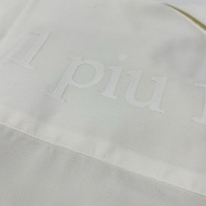 1piu1uguale3 Oversized Back Rubber Logo Shirt Ivory Size VI