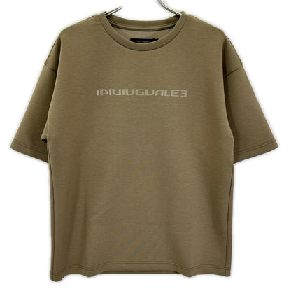1piu1uguale3 Khaki S/S Big Crew Logo T-Shirt Size III