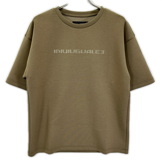 1piu1uguale3 Khaki S/S Big Crew Logo T-Shirt Size III