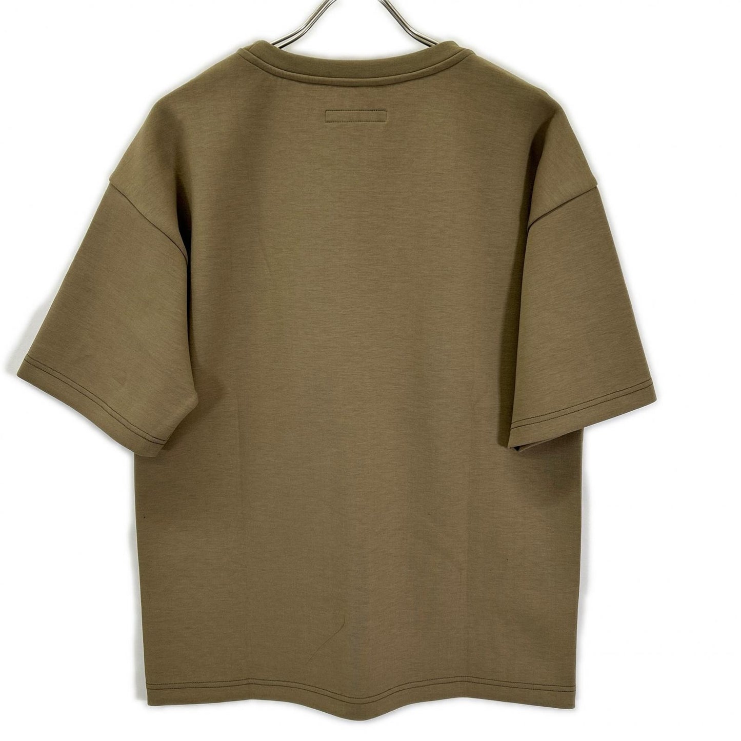 1piu1uguale3 Khaki S/S Big Crew Logo T-Shirt Size III