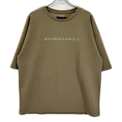 1piu1uguale3 Khaki S/S Big Crew Logo T-Shirt Size VII