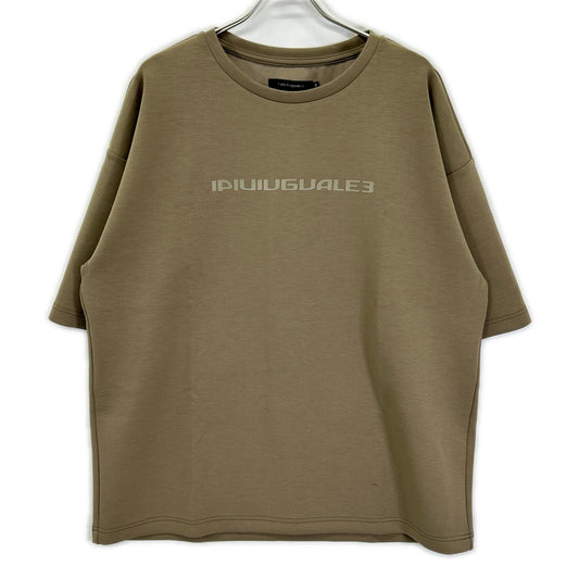 1piu1uguale3 Khaki S/S Big Crew Logo T-Shirt Size VII