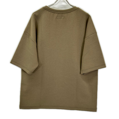 1piu1uguale3 Khaki S/S Big Crew Logo T-Shirt Size VII