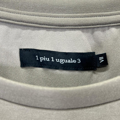 1piu1uguale3 Khaki S/S Big Crew Logo T-Shirt Size VII