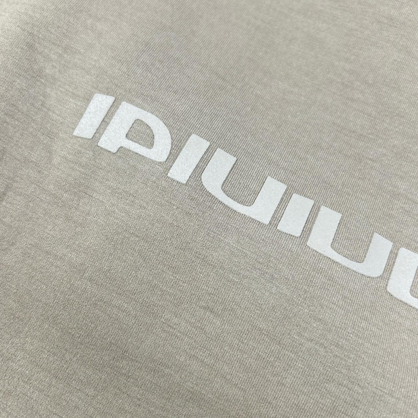 1piu1uguale3 Khaki S/S Big Crew Logo T-Shirt Size VII