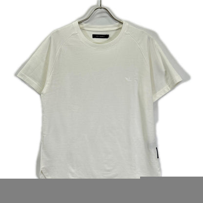 1piu1uguale3 White Round Big Side Slit T-Shirt Size IV