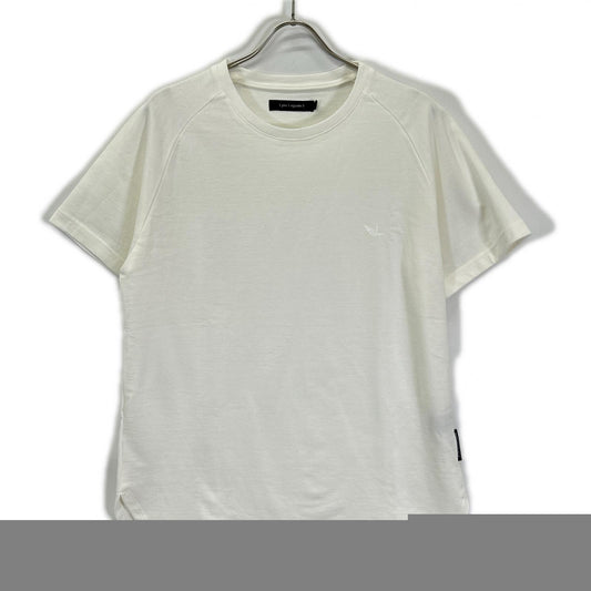 1piu1uguale3 White Round Big Side Slit T-Shirt Size IV
