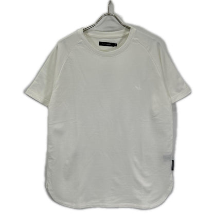 1piu1uguale3 White Round Big Side Slit T-Shirt Size V