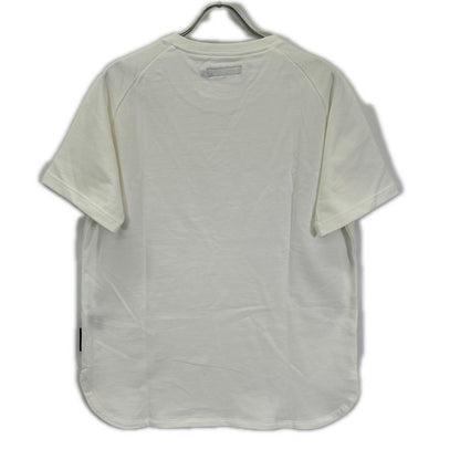 1piu1uguale3 White Round Big Side Slit T-Shirt Size V