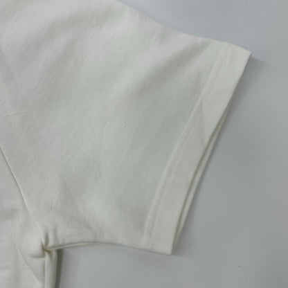 1piu1uguale3 White Round Big Side Slit T-Shirt Size V