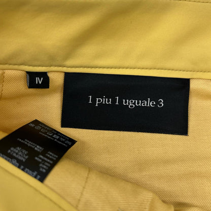 1piu1uguale3 Yellow Polyester Comfy Slacks Pants Size IV