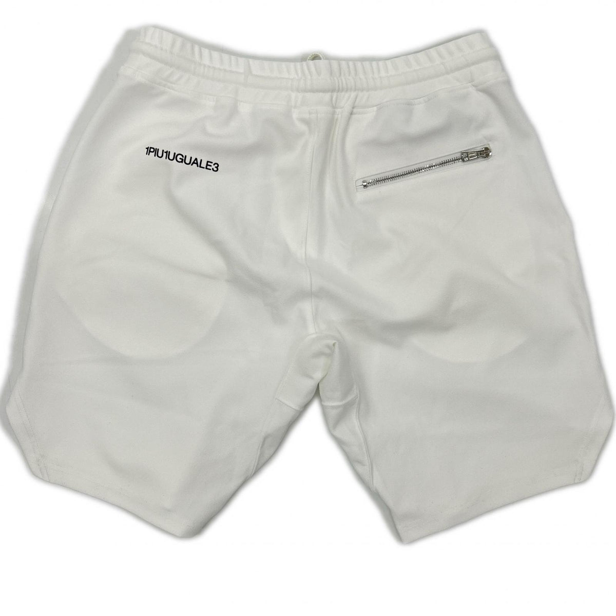 1piu1uguale3 White Polyester Wide Sweat Shorts Sweatshirt Size IV