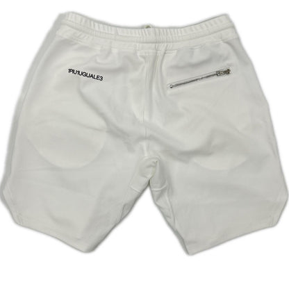 1piu1uguale3 White Polyester Wide Sweat Shorts Sweatshirt Size IV