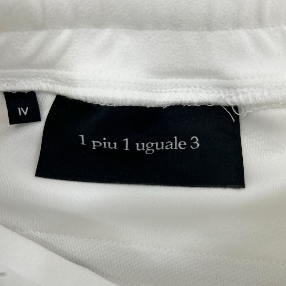 1piu1uguale3 White Polyester Wide Sweat Shorts Sweatshirt Size IV