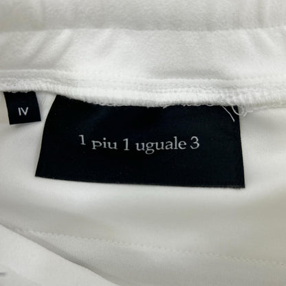 1piu1uguale3 White Polyester Wide Sweat Shorts Sweatshirt Size IV