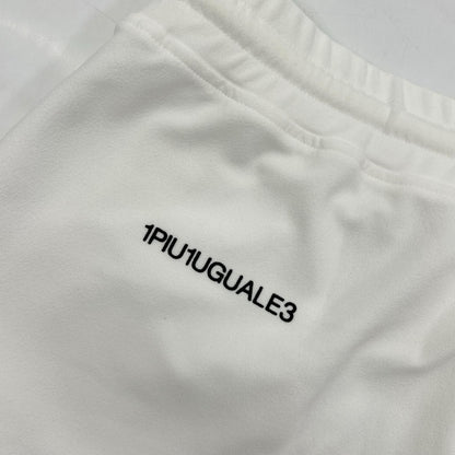 1piu1uguale3 White Polyester Wide Sweat Shorts Sweatshirt Size IV